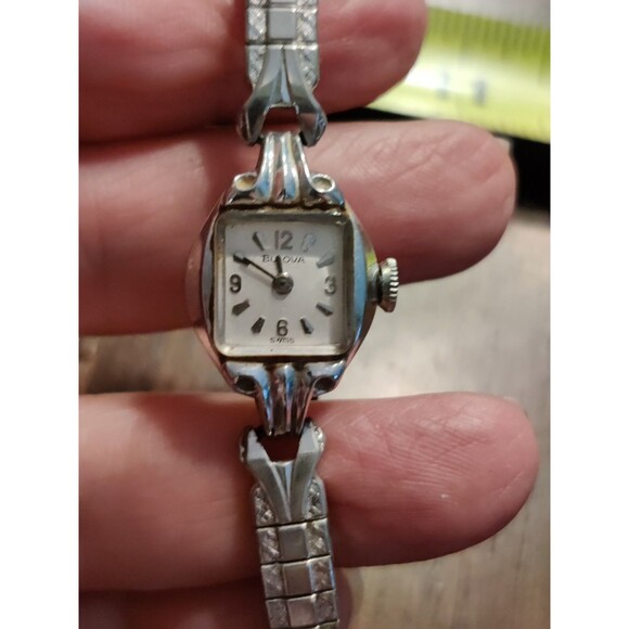 Bulova M9 Silver Tone 10K RGP Bezel Wind Up Analog Women's Watch Not Working - Picture 1 of 7